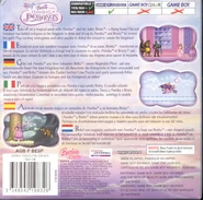 GBA and European version of Barbie and the Magic of Pegasus (back cover)