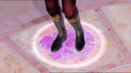Derek steps on Ashlyn's stone