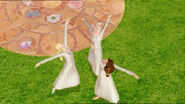 Delia, Edeline and Fallon dance
