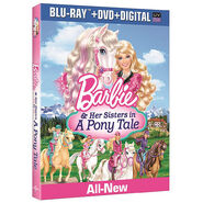 Barbie and her sisters in a pony tale toys top
