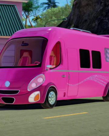 barbie driving camper