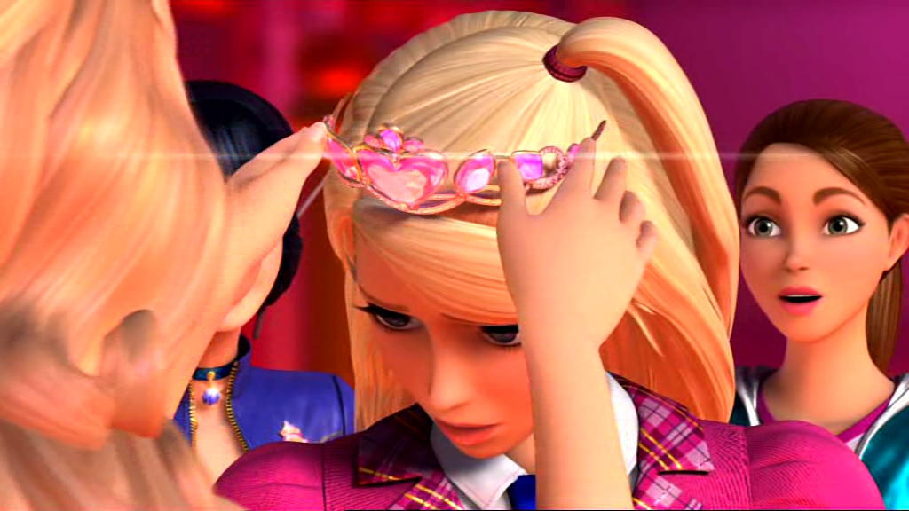 barbie princess charm school games crown