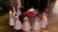 All the sisters sing for King Randolph