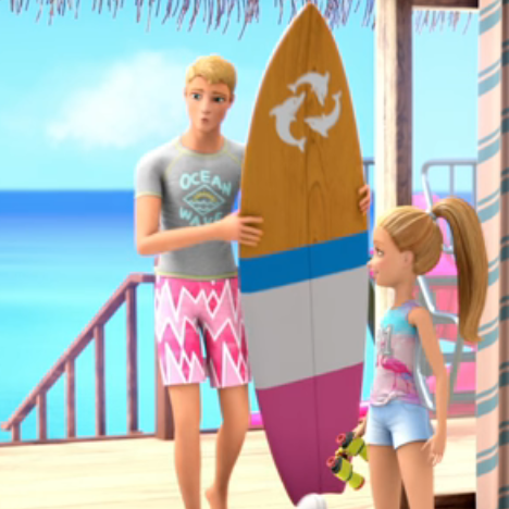 Barbie Move Ken Doll & Surfboard