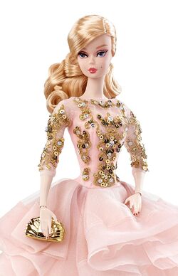 Barbie in gold dress sale