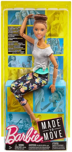 Barbie - FTG84 - Made To Move Poupée Articulée Fitness Ultra Flexible Rousse Legging A Fleurs Bleues Et 22 Points D Articulations Jouet Pour Enfant Barbie - FTG84 - Made To Move Poupée Articulée Fitness Ultra Flexible Rousse Legging A Fleurs Bleues Et 22 Points D Articulations Jouet Pour Enfant
