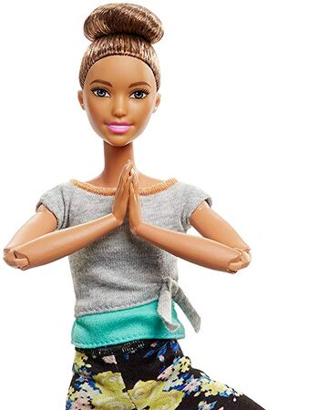 Barbie Made To Move Doll Original With Brunette Updo Barbie Wiki Fandom