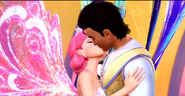 Princess Graciela and Zane kissing