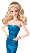 THE BARBIE LOOK red carpet 2013 Mattel BJV54 poupée robe bleue collier