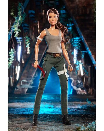 NRFB Barbie Tomb Raider Movie Lara Croft Doll 2017 Mattel Signature Collection 