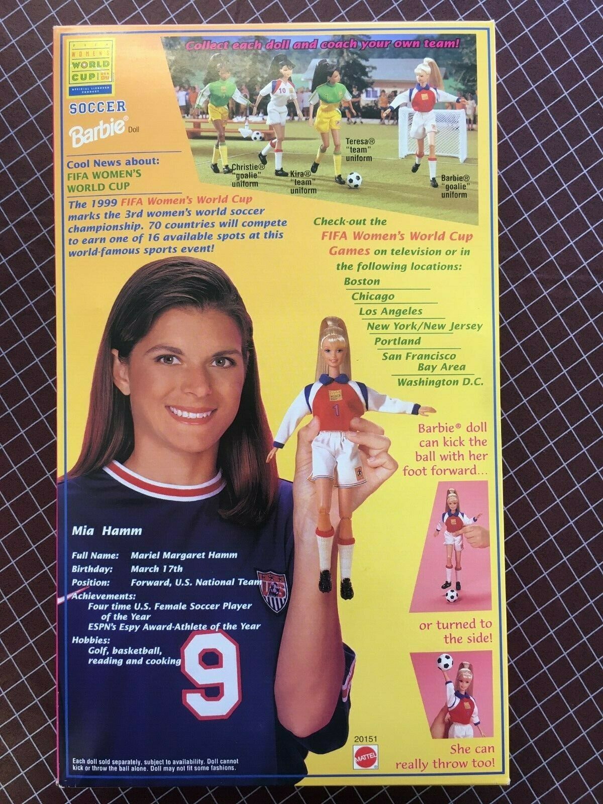 mia hamm barbie