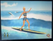 Barbie Surfing.