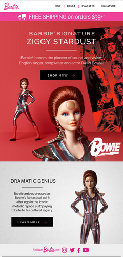 Barbie david bowie doll deals
