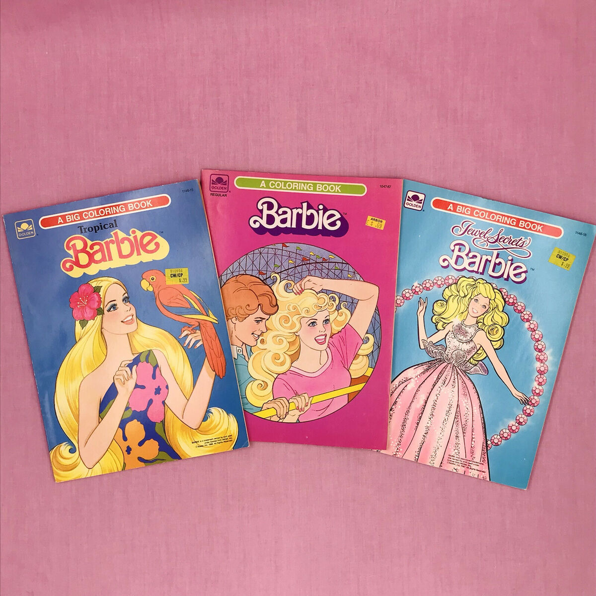 Old barbie shop coloring books