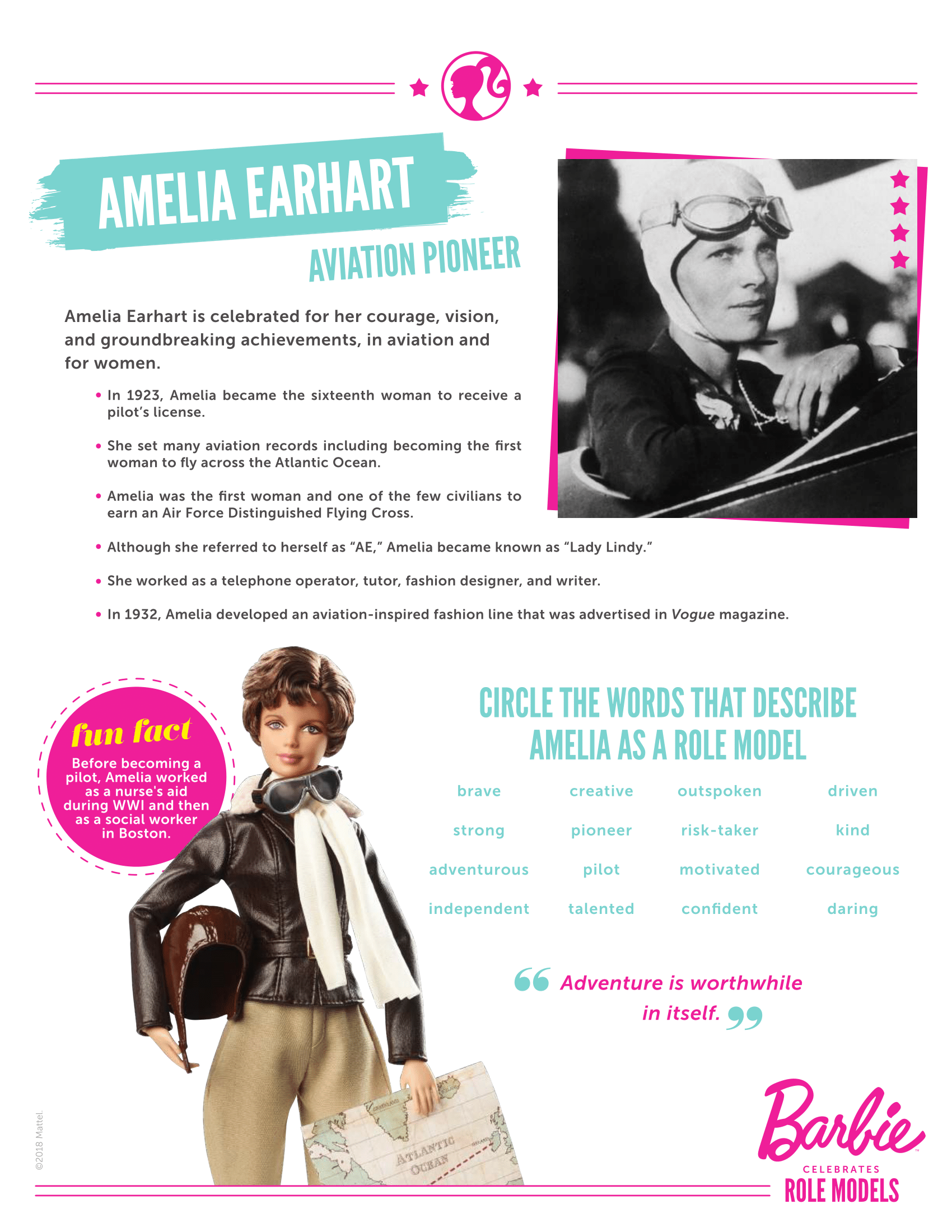 Amelia Earhart Barbie Doll Barbie Wiki Fandom