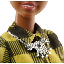 Barbie cheerful check fashion doll discount