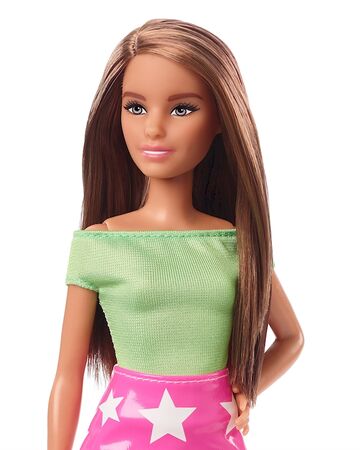 Barbie Made To Move Doll with 22 Flexible Joints Long wavy Brunette Hair 
