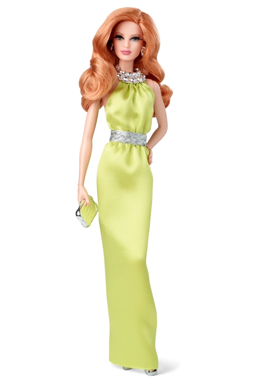 knee length dresses for ladies Red gown for barbie doll Christmas dress – The Doll Tailor main image 1