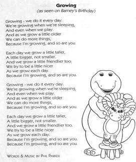 Growing Lyric Book Page
