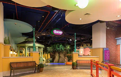 Entrance to Barney area at Mattel Play! Town