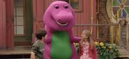 Ben and Emma with Barney (scene from Big World Adventure).