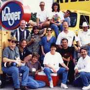 Behind the scenes photo of the crew of the book