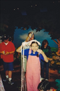 Marisa Kuers (Hannah) covered in silly string.