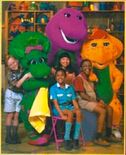 Barney, BJ, Baby Bop and the kids.