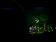 The Balloon Man talking to the kids on stage.