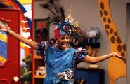 Stella the Storyteller in her Brazilian outfit