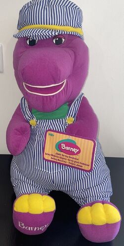 Barney The Purple Dinosaur From Barney & Friends series 5 Inch Figure,  Conductor