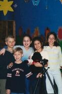 (Left to right) Alex Wilson, Grayson Lee Vanover, Demi Lovato, Selena Gomez, and Claire Burdette