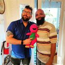 Director Tommy Avallone with Rickey Carter, who portrayed "Derek".