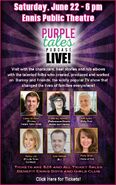 Purple Tales Podcast LIVE poster.