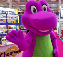 Barney at the 2025 UK Toy Fair