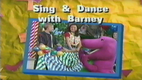 Commercial title card for Sing & Dance With Barney.