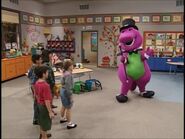 Barney finishes dancing and singing to "Happy Dancin'".