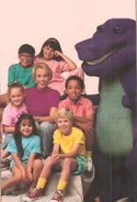 Barney and the Backyard Gang alongside Sandy Duncan.