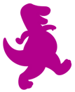 Barney silhouette used from 1995-2002 for seasons three through six of Barney & Friends.