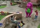 Barney and his friends blow bubbles (from the episode, "Spring Into Fun!").
