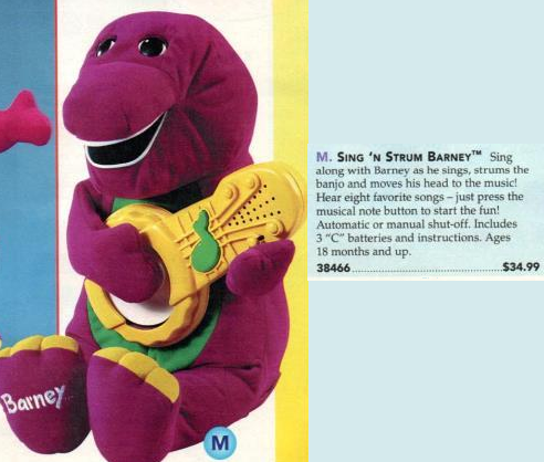 Barney Strum a Tune Musical Banjo Toy 