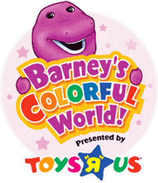 Barney's Colorful World! presented by Toys R Us logo