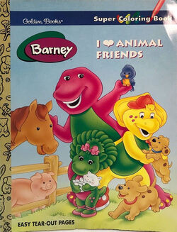 Golden Books Big Coloring Book Barney at the Zoo 