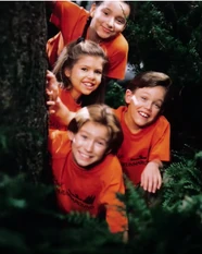 Children's cast of Camp WannaRunnaRound.