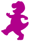 Barney silhouette that debuted in 2008, as seen in The Best of Barney, Let's Go to the Doctor and the Barney Website until 2018.