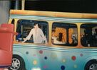 Sarah Vernon Swartz in the bus.