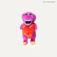 Emotionally Unavailable + Barney Plush Keychain (Front)