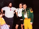 (Left to right) Rebecca Wilson, a Barney crew member, Carey Stinson, and David DeCooman.
