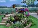 Barney and the children looking at butterflies on the school playground (from the episode "Once A Pond A Time").