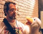 Barney & Friends production designer Jess Nelson and Clarence the Goose
